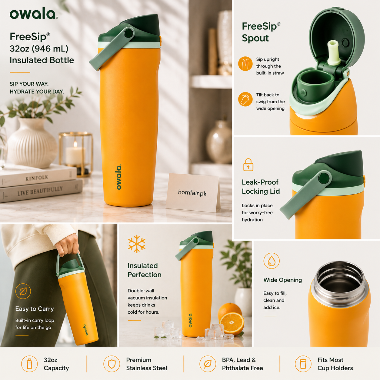 Owala Citrus Grove Tumbler – Insulated Tumbler 30oz