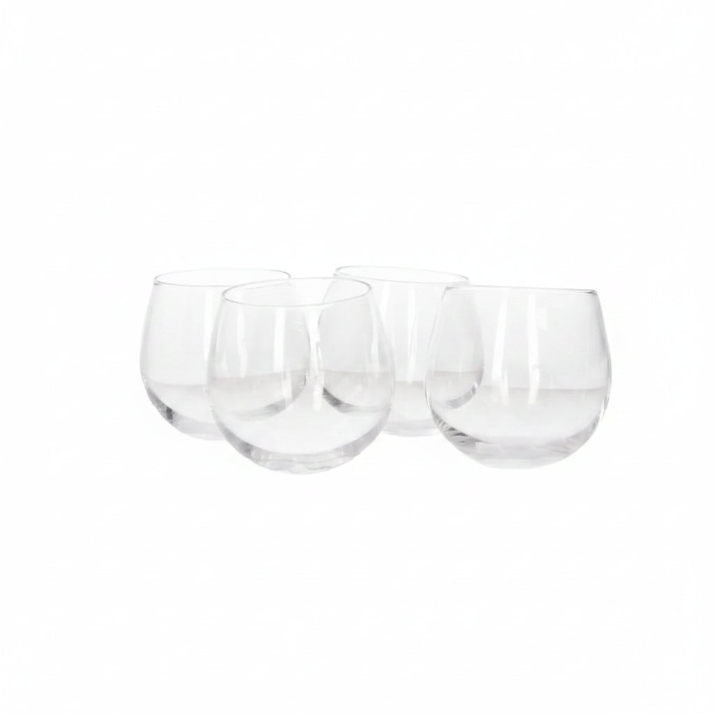 Danny Home Premium 4-Piece Glass Set 380ml for Elegant Everyday Dining & Kitchen Use
