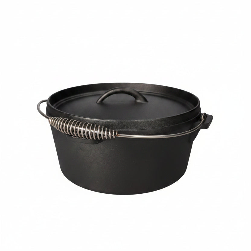 Danny Home Premium 3.7L Cast Iron Cooking Pot 25cm for Family Meals & Slow Cooking