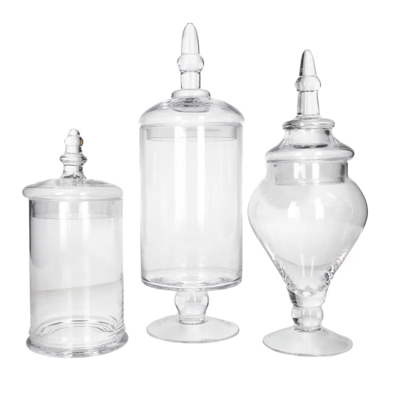 Danny Home Luxury Glass Storage Jar Collection – 3-Piece Premium Pantry Organization Set for Everyday Use