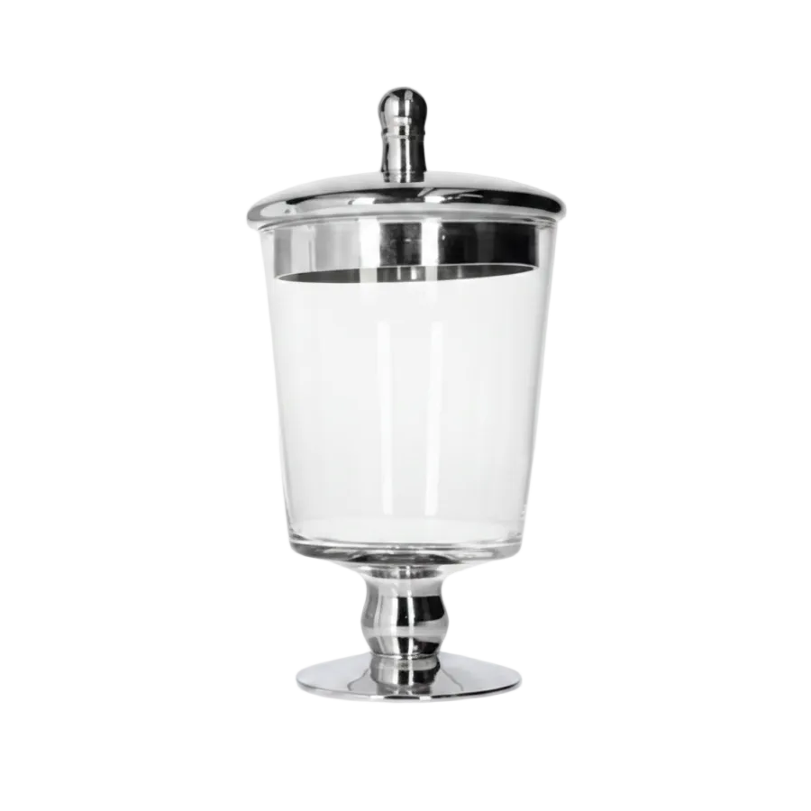 Danny Home Premium Glass Storage Jar 9.1x24cm for Elegant Everyday Dining & Entertaining