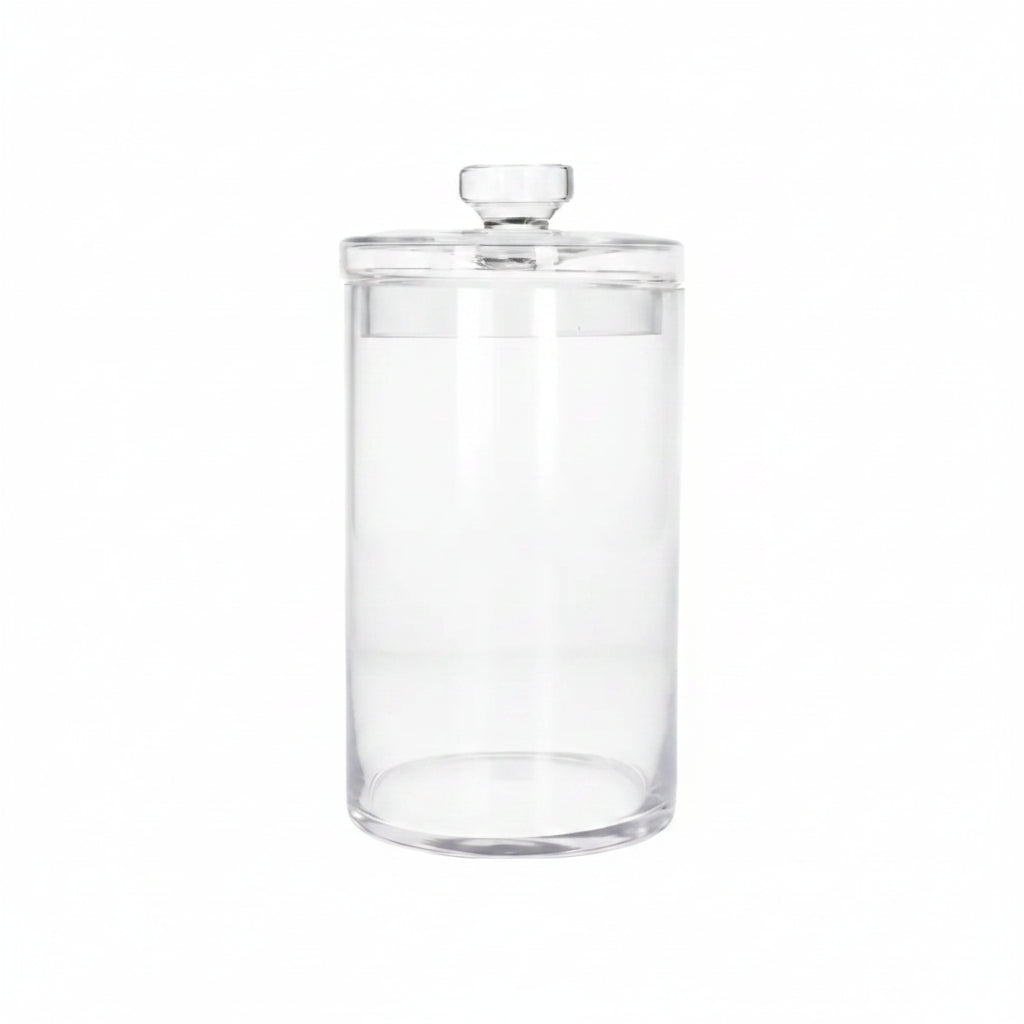 Danny Home Premium Glass Storage Jar 11x11x23cm for Elegant Everyday Dining & Entertaining