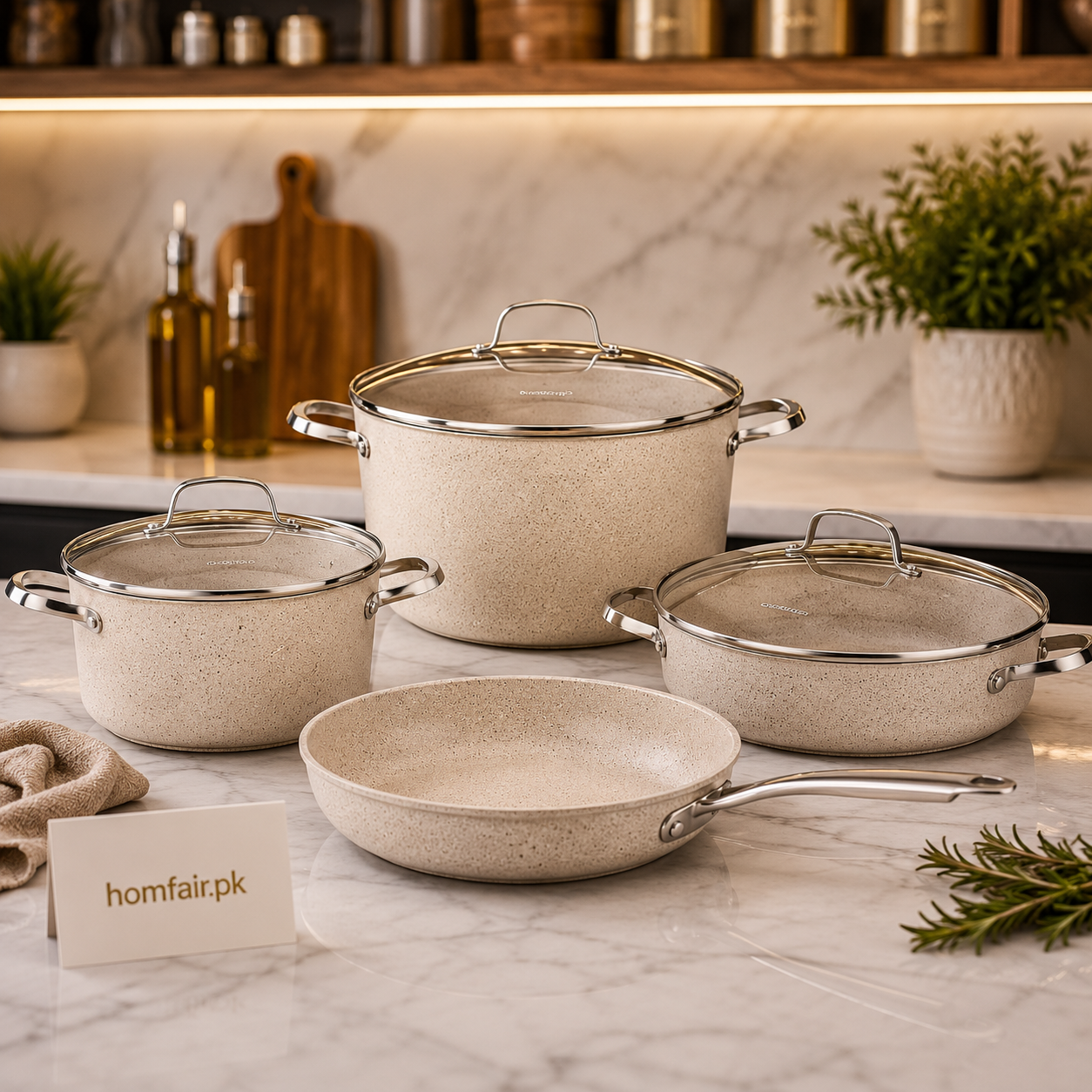 Korkmaz Granita 7-Piece Cookware Set