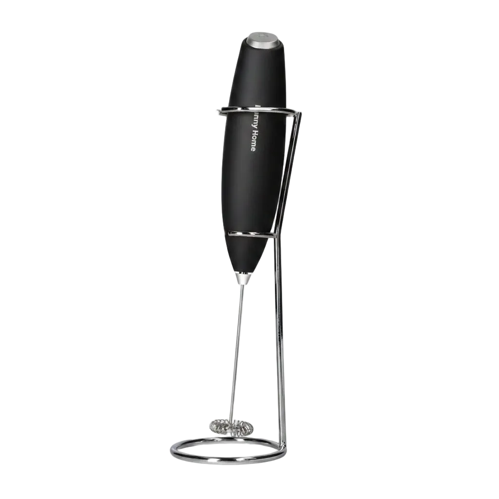 Danny Home Premium Milk Frother with Metal Stand – Elegant Coffee & Cappuccino Preparation Accessory