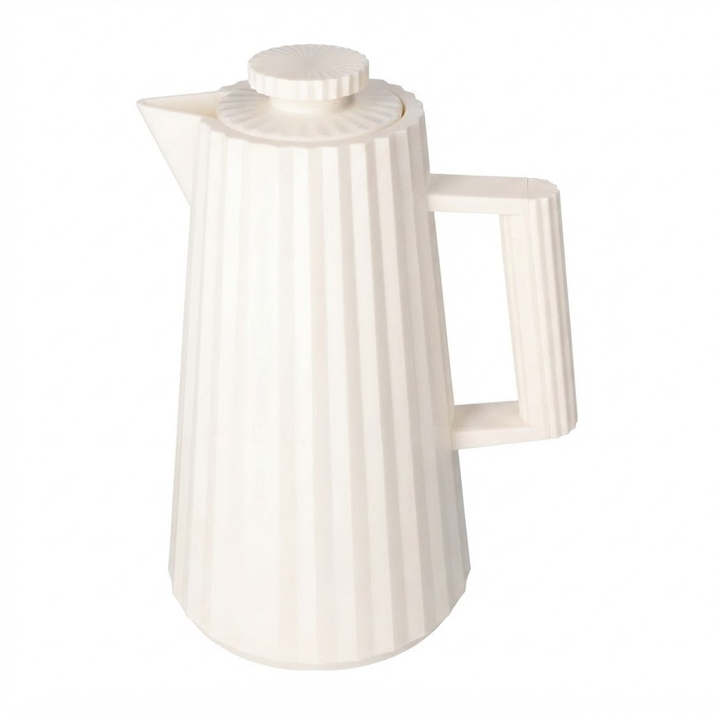 Danny Home Premium 1L White Thermal Vacuum Jug for Elegant Hot & Cold Beverage Serving
