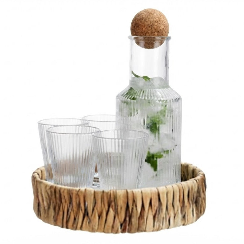 Danny Home Elegant Glass Water Set – 6-Piece 220ml Glassware Collection with 900ml Serving Capacity