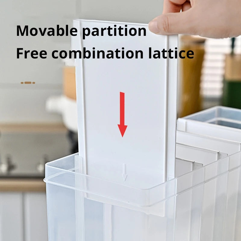 6 in 1 Rice Dispenser with Multi-Compartment Storage