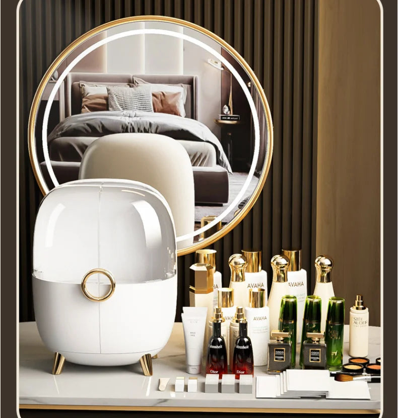 Luxury Cosmetics Storage Box with Clear Cover – Elegant Makeup Organizer