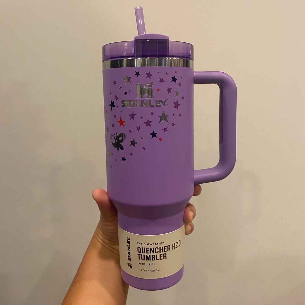 Stanley X OPI Olivia Purple Star Tumbler 40oz Limited Eidition Quencher H2.0 With Straw