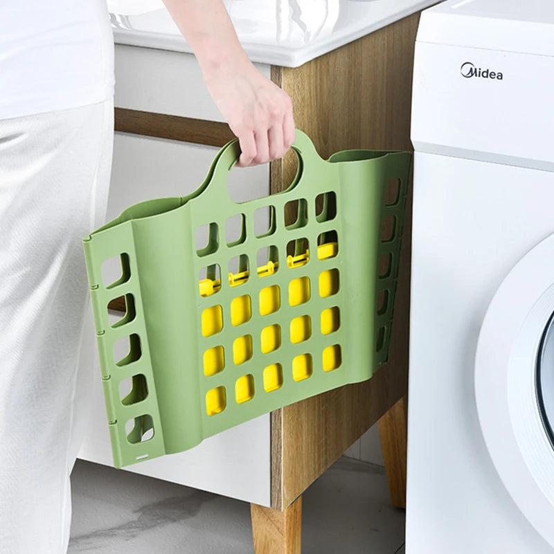 Luxury Foldable Plastic Laundry Basket with Handles