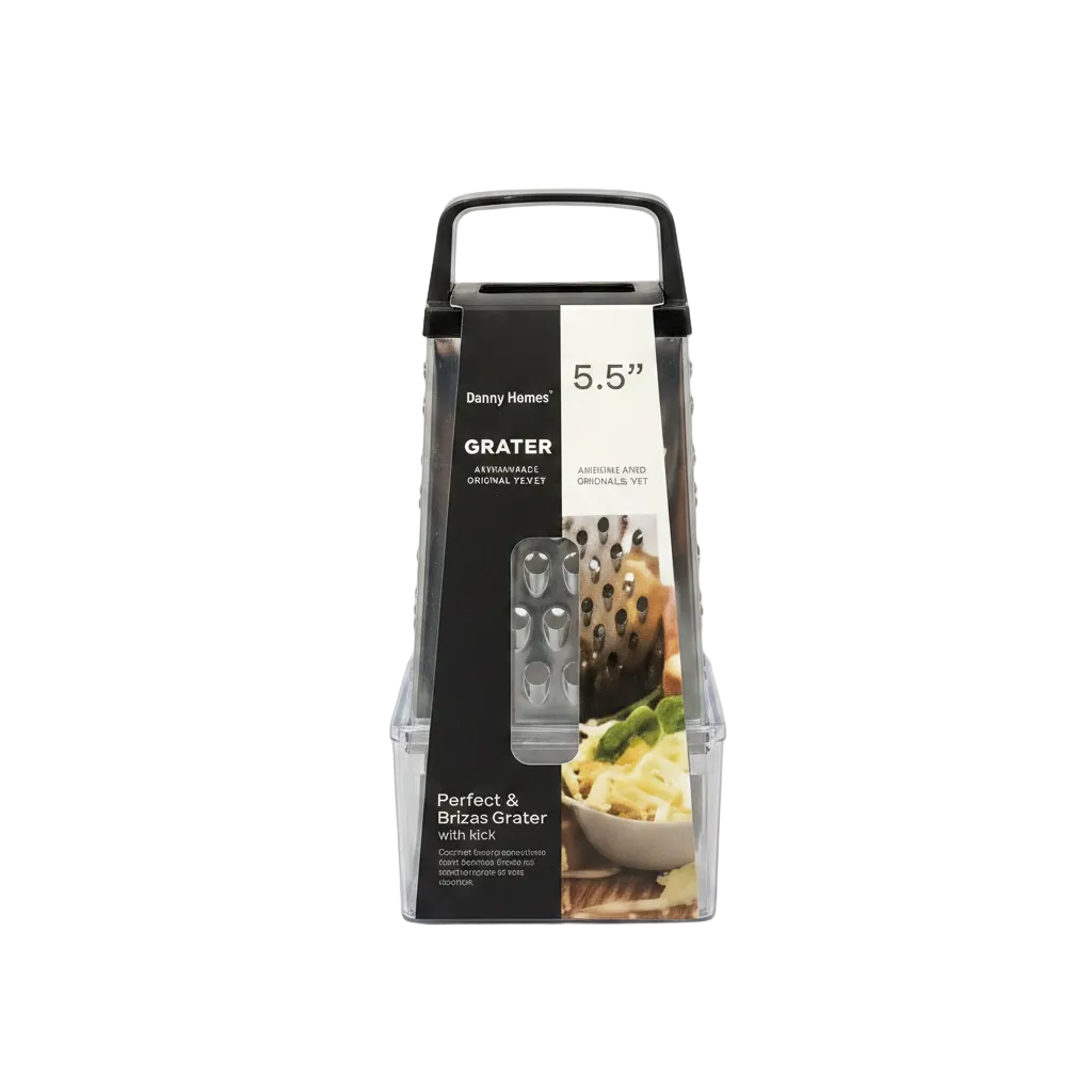 Danny Home Premium 4-Sided Kitchen Grater – Versatile Multi-Surface Food Preparation Tool