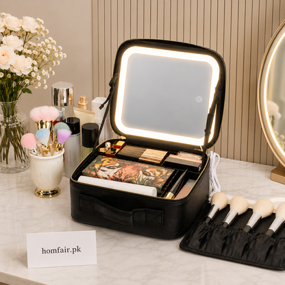 Luxury LED Makeup Case with Lighted Mirror