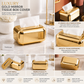 Luxury Gold Mirror Tissue Box Cover Decorative Tissue Holder