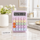 Pastel Mini Desktop Calculator with 12-Digit LCD Display