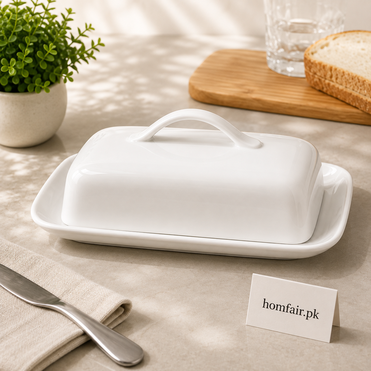Brilliant Ceramic Butter Dish with Lid