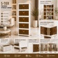 Premium 5-Tier Foldable Storage Cabinet with Double Doors & Wheels