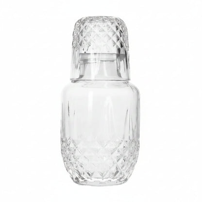 Premium Glass Water Carafe 600ml – Elegant Tabletop Serving Bottle