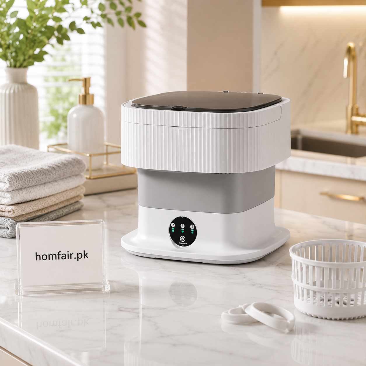 Foldable Collapsible Portable Washing Machine 11L Mini Washer for Travel, Baby Clothes & Delicates