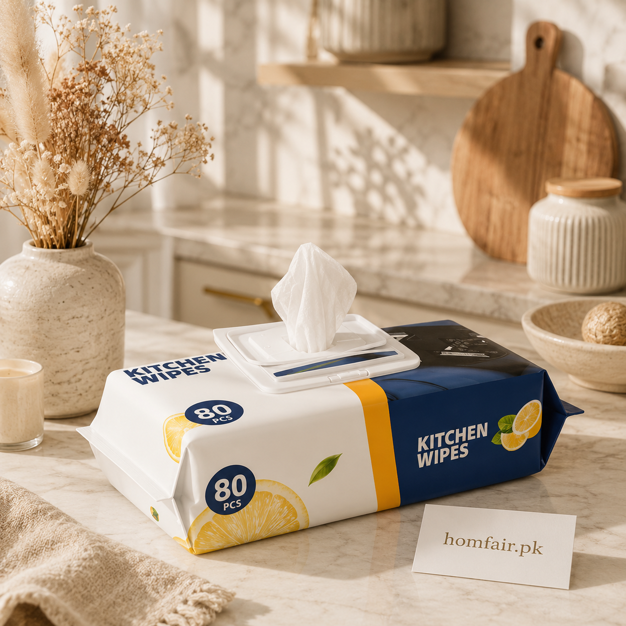Kitchen Cleaning Wipes – Multipurpose Disposable Wet Wipes Pack