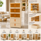 Premium Foldable Multipurpose Dustproof Storage Wardrobe with Transparent Doors