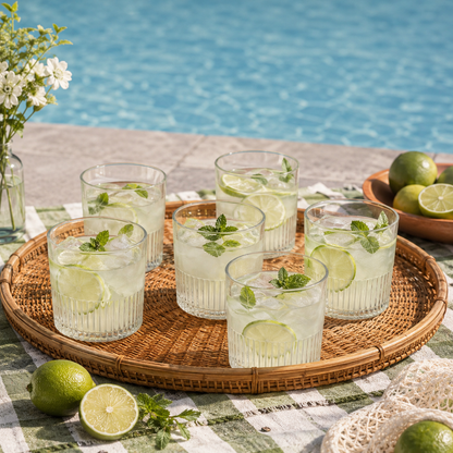 Limon EssentialServe 2445 Glass Set Ribbed 6 Pieces