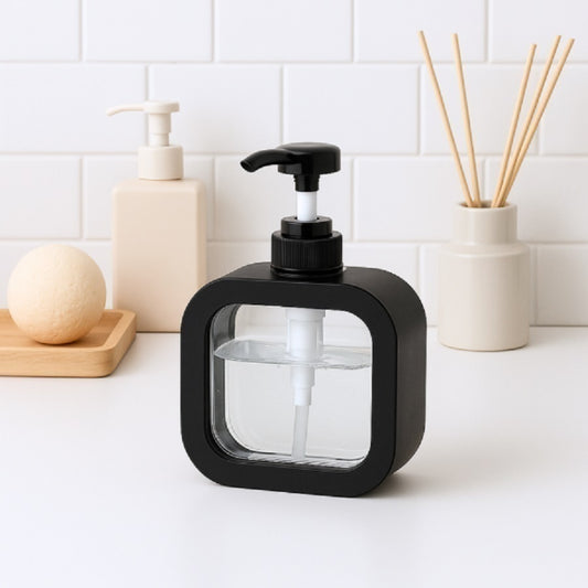 Premium Square Liquid Soap Dispenser Modern Refillable Pump Bottle
