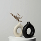 Oval Ceramic Modern Donut Vases Minimalist Decorative Flower Vase
