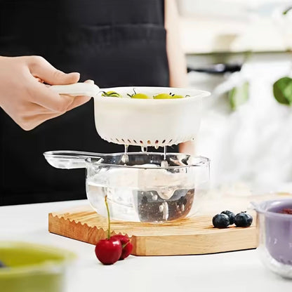 Cute Duck Mini Fruit and Vegetable Drain Basket with Handle