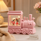 Pink Couple Snow Globe Train with LED Light – Romantic Gift Decoration