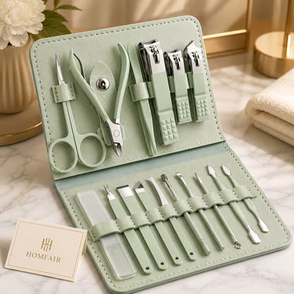 16pcs Nail clippers and nail trimming tool set