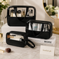 Luxury 3-Piece Transparent Travel Cosmetic Organizer Bag Set