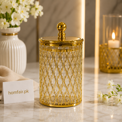Luxury Glass Candy & Dry Fruit Storage Jar