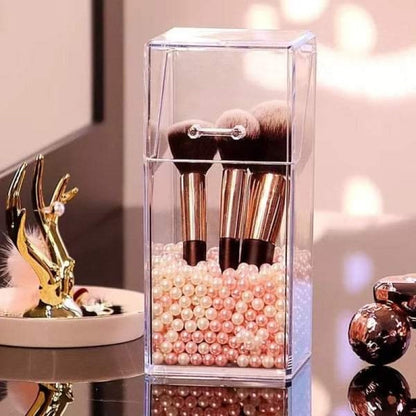 Acrylic Pearls Cosmetic Organizer Makeup Storage Box