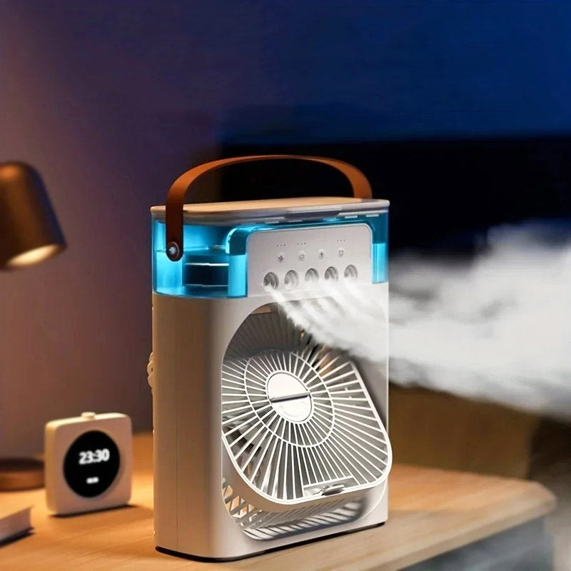 Portable Mist Fan with Water Cooling Rechargeable Air Cooler Fan