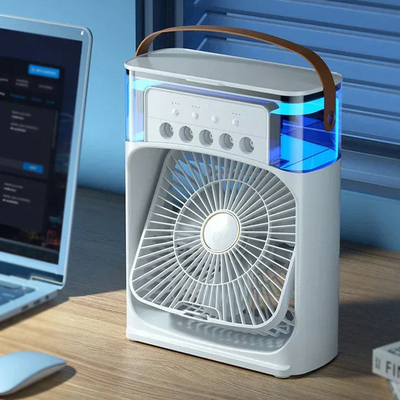 Portable Mist Fan with Water Cooling Rechargeable Air Cooler Fan