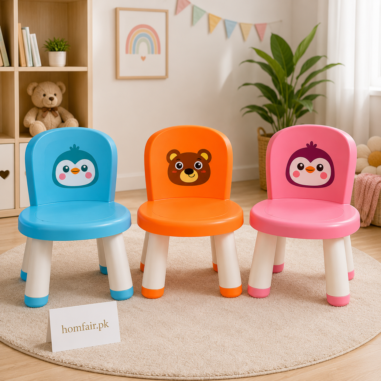 Premium Kids Cartoon Plastic Chair