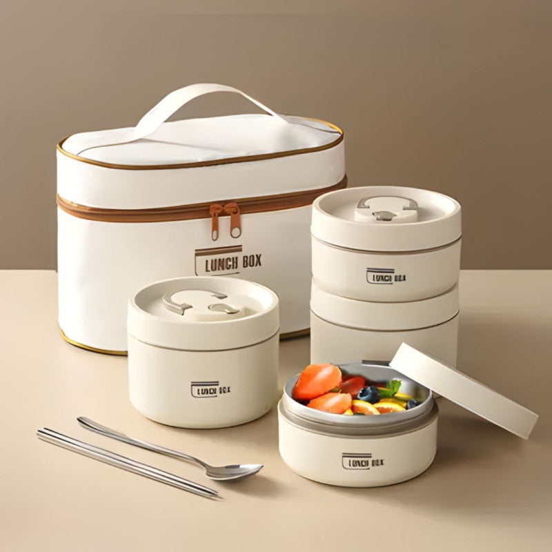 Portable Lunch Box with Insulated Bag Food Storage Container