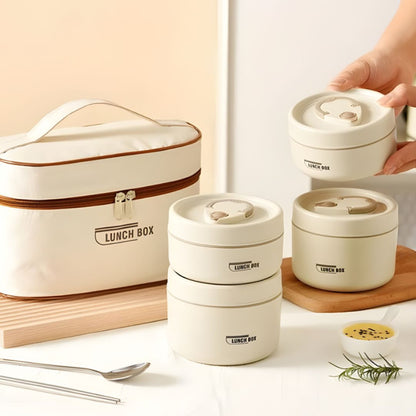 Portable Lunch Box with Insulated Bag Food Storage Container