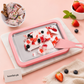 Premium Stainless Steel Rolled Ice Cream Pan with Silicone Frame – DIY Frozen Yogurt & Ice Cream Maker