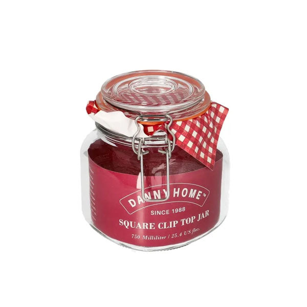 Danny Home Square Clip Top Jar 525ml 24c