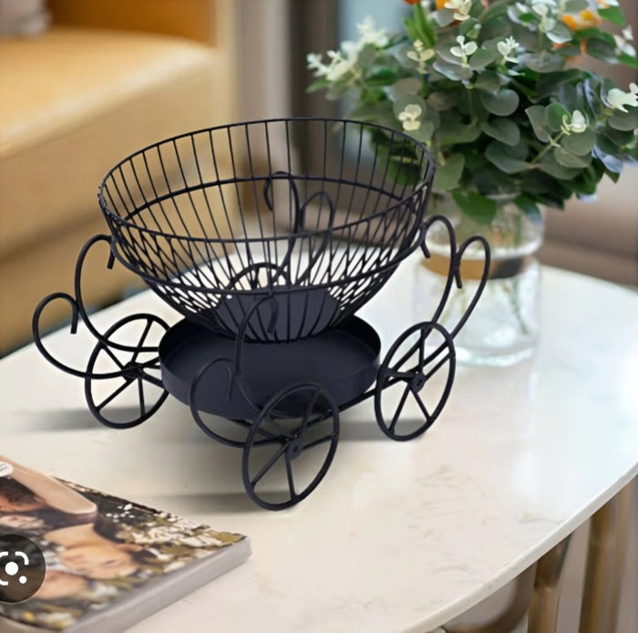 2 Tier Decorative Fruit Basket Stylish Kitchen Organizer