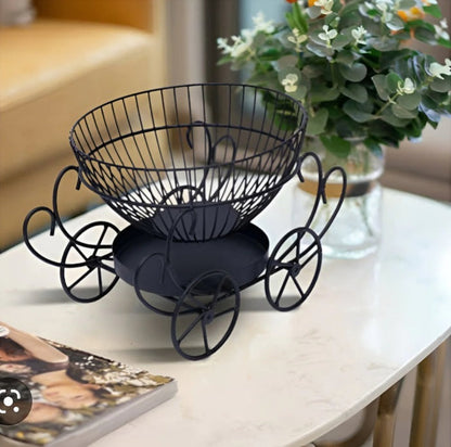 2 Tier Decorative Fruit Basket Stylish Kitchen Organizer