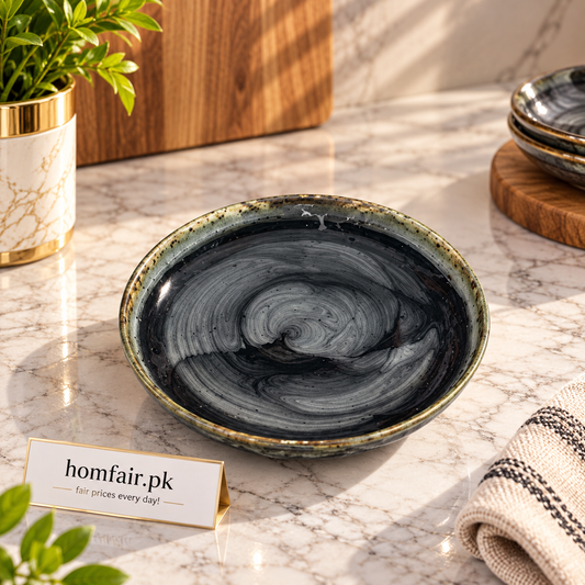 Danny Home Modern 8-Inch Glass Serving Plate – Elegant Premium Tableware for Everyday Dining