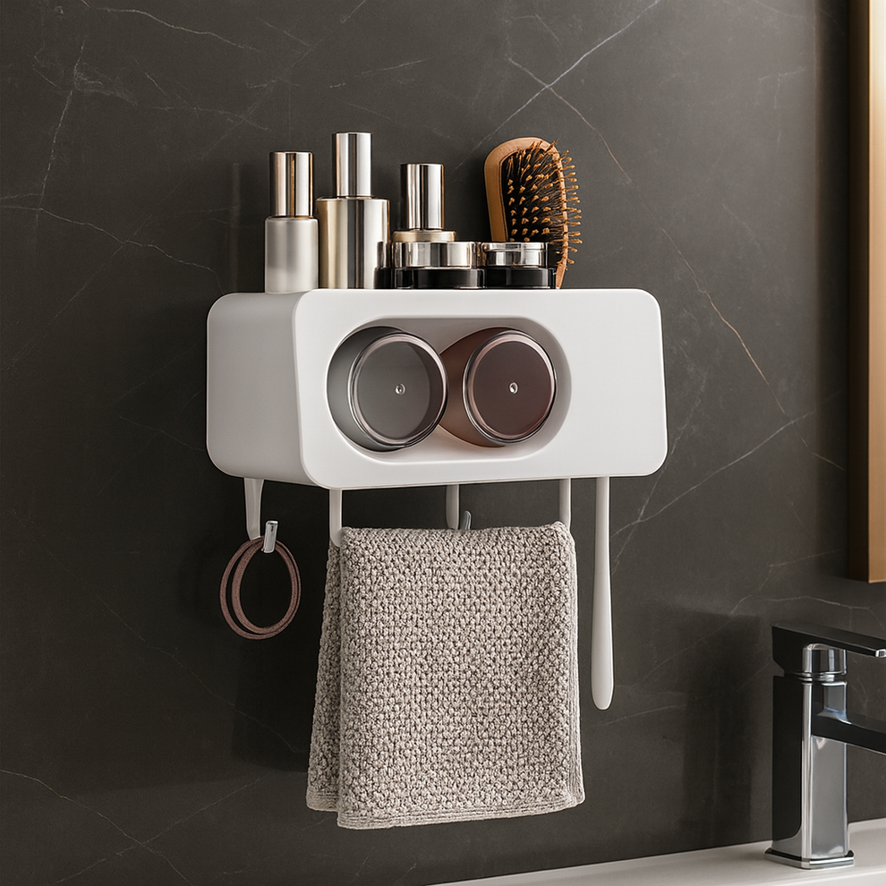 Premium Automatic Toothpaste Dispenser Wall Mounted Bathroom Holder