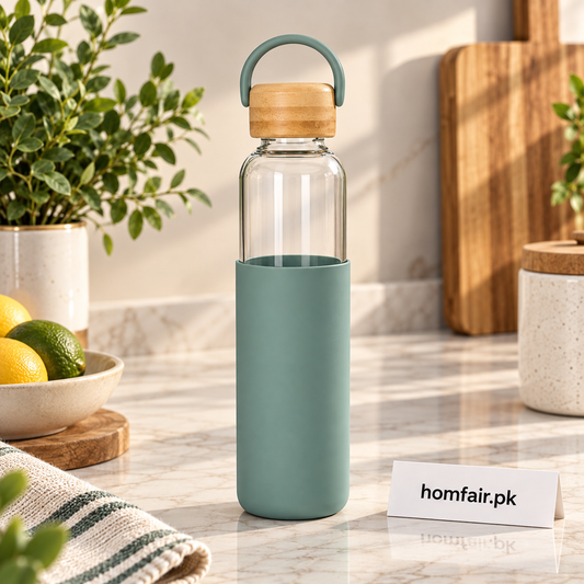 Danny Home Premium Glass Drinks Bottle – 550ml Stylish Reusable Water & Beverage Bottle for Everyday Use