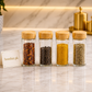 Premium 12 Jar Bamboo Spice Rack with Glass Spice Jars