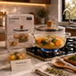 Heat Resistant Ribbed Glass Cooking Pot with Lid & Glass Bowl Set.