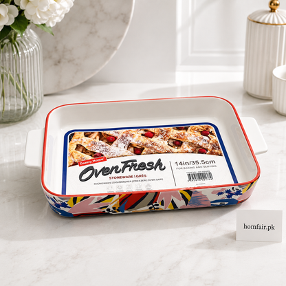 Danny Home OvenFresh 14" Stoneware Rectangular Baking & Serving Dish