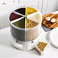 10 KG Rotating Food Storage Rice Bucket Cereal Dispenser Container Organizer