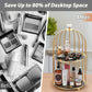 2-Tier Golden Vanity Cage Luxury Makeup & Skincare Organizer Rack